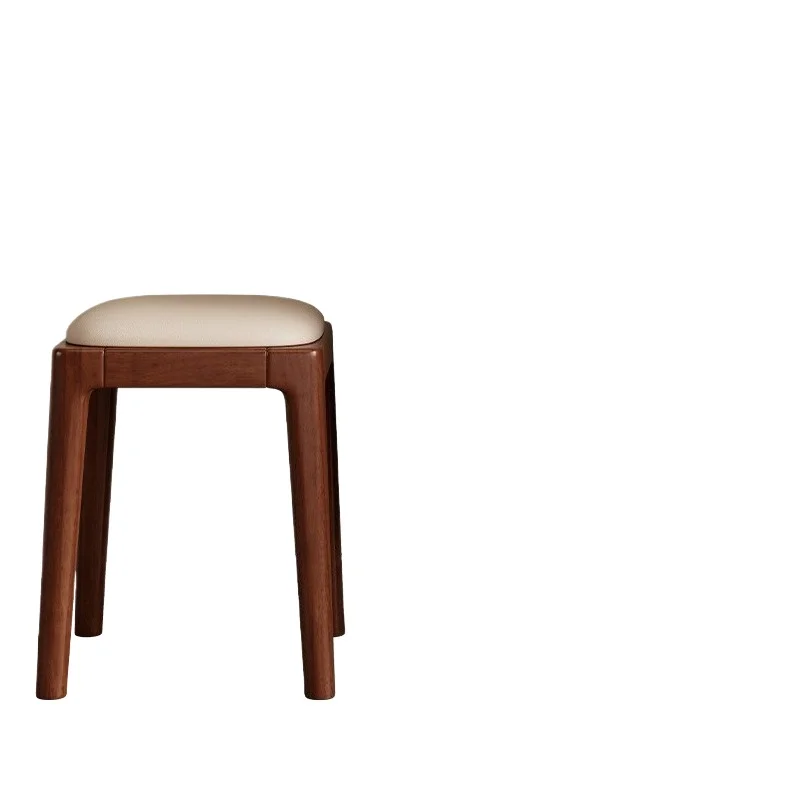 For Soft Bag Comfortable Stool, Solid Wood Household Stackable Durable Minimalist Chair Stackable