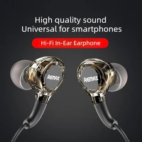Auriculares intrauditivos REMAX con cable de alta fidelidad transparentes con micrófono en línea para iPhone Android 3,5 mm/tipo C para llamadas musicales y juegos