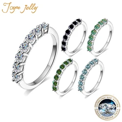 JoyceJelly 3mm 0.1CT Moissanite Rings Diamond Test Pass S925 Sterling Silver Fine Jewelry Female Wedding Ring Set Gift For Girls