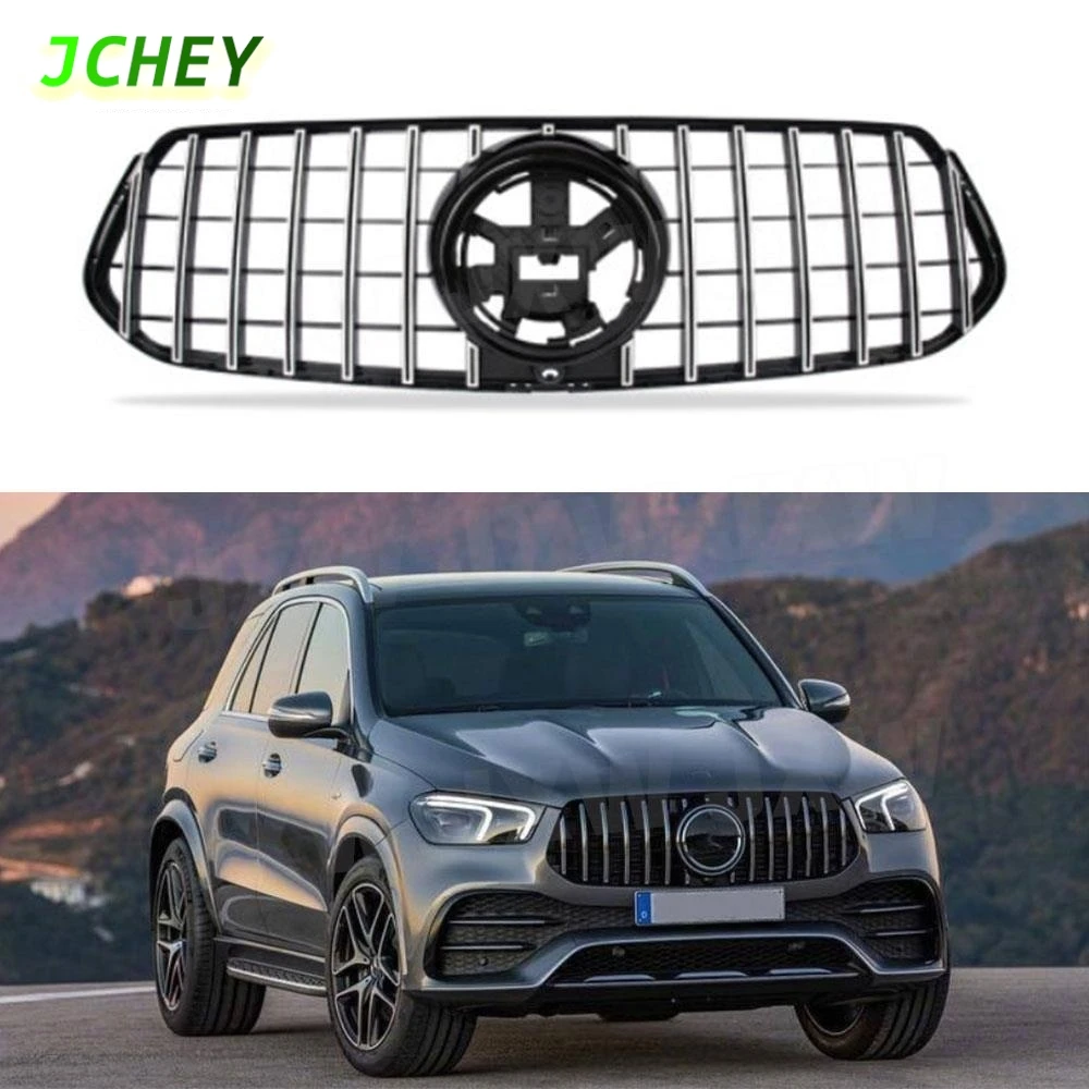 

JCHEY ABS Car Grille for Benz GLE Class W167 350 450 GLE 53 For AMG Sport SUV 2020 + Chrome Front Grill Multiple Choices