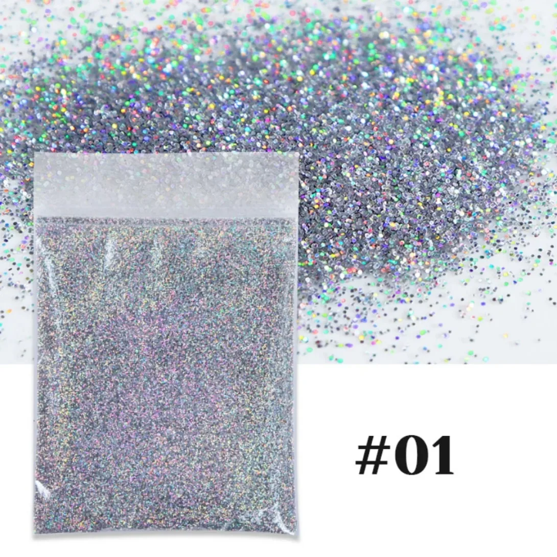 11G Zak 0.2Mm Laser Nail Glitter Nail Laser Glitter Glitter Druppel Vulling Nail Art Professionele Benodigdheden Diy Nagels Accessoires