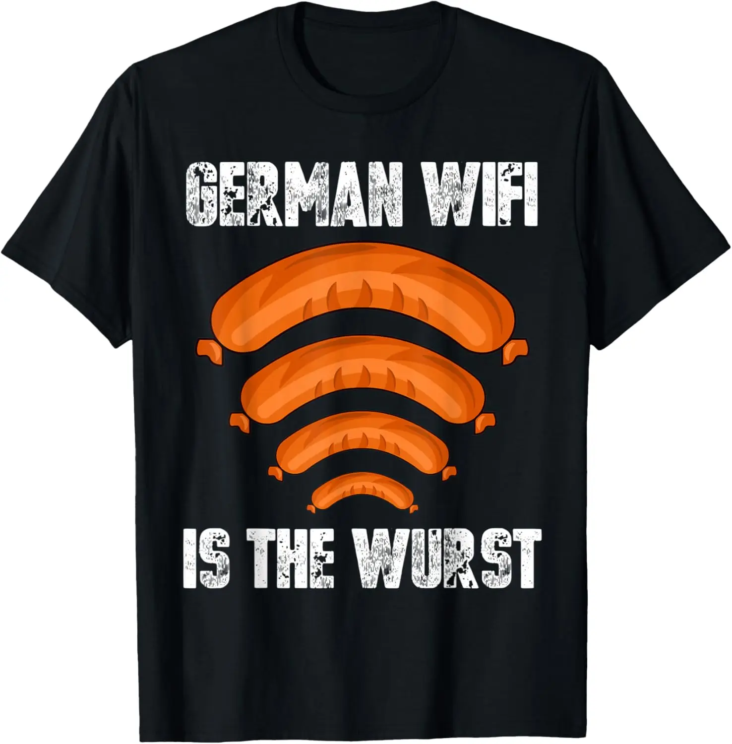 T-shirt con scherzo alimentare per computer Internet divertente WiFi tedesco