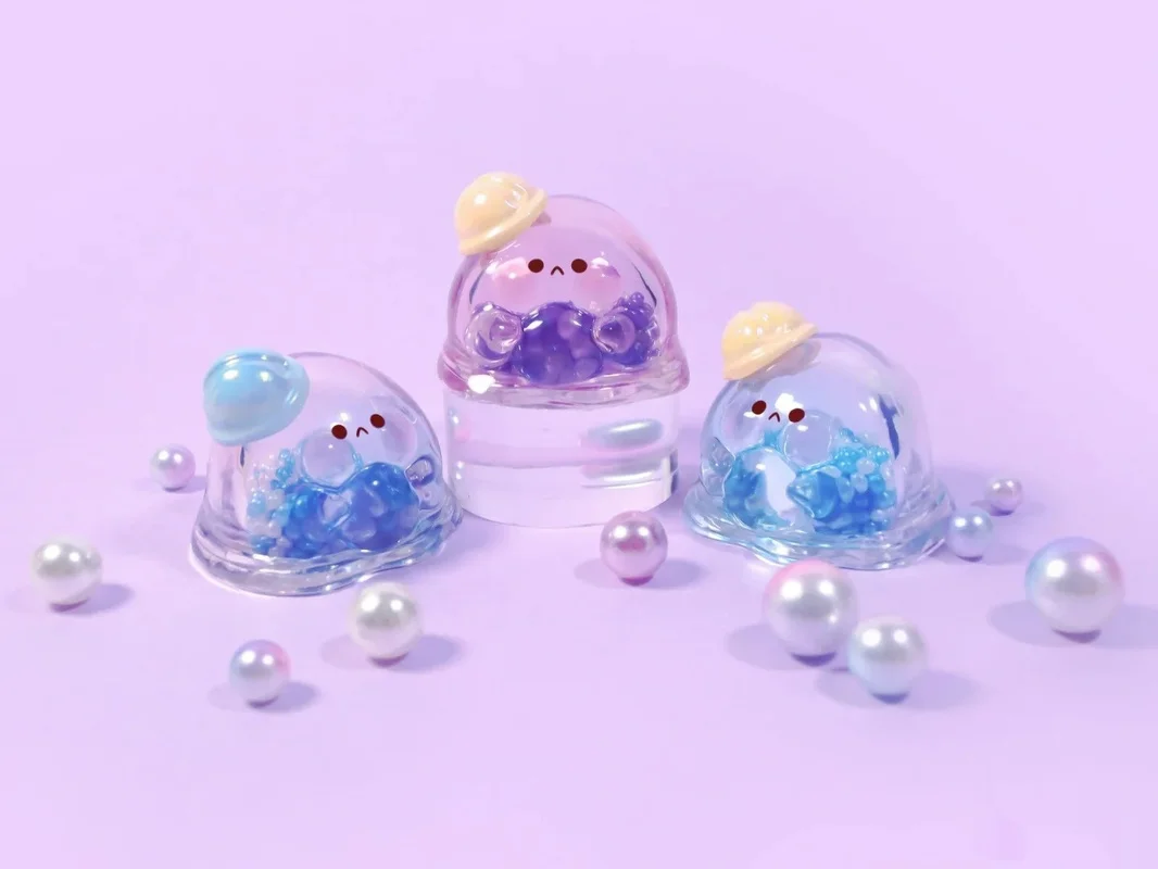 Poached Egg Iridescent Party Series Blind Box Mini Bean Toys Mystery Box Cute Action Figure Model Desktop Ornament Kawaii Gift view 5