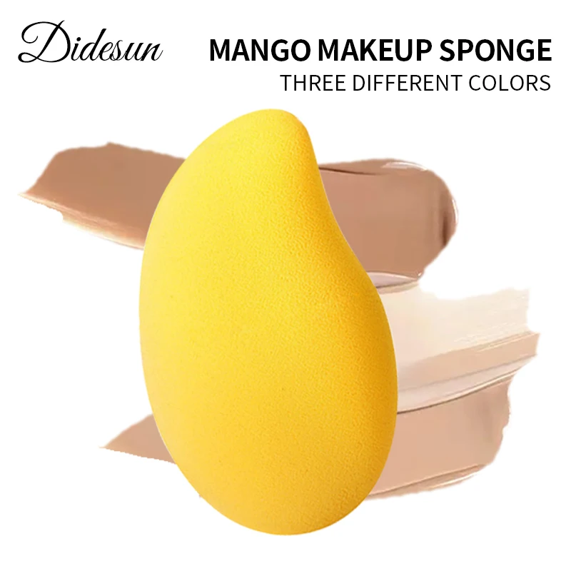 Didesun 1pcs Mango Beauty Sponge Cosmetic Puff Beauty Egg Makeup Foundation Applicator Wet And Dry Makeup Sponge Tool