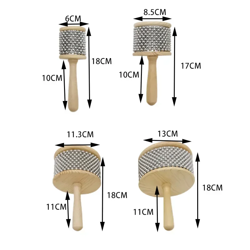 Cabasa En Bois Pour Enfants - Instrument De Percussion Shaker Musical Éducatif - Cadeau Idéal Pour Petits Musiciens