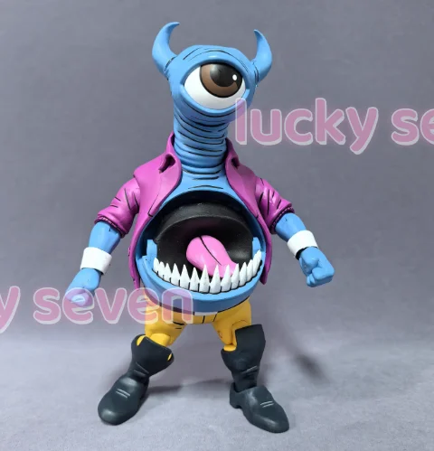 Figurka patrolującego robota, potwór śmieciowy, model głowy byka, figurka akcji, zabawka, ozdoba na stół, prezent