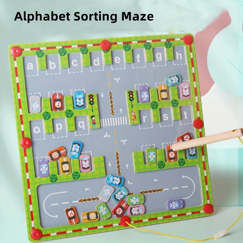 26-lettera Magnetic Alphabet Maze Toy - Montessori, bambini in età prescolare-sviluppa il vocabolario, lo smistamento dei colori e le abilità motorie fini-aiuta