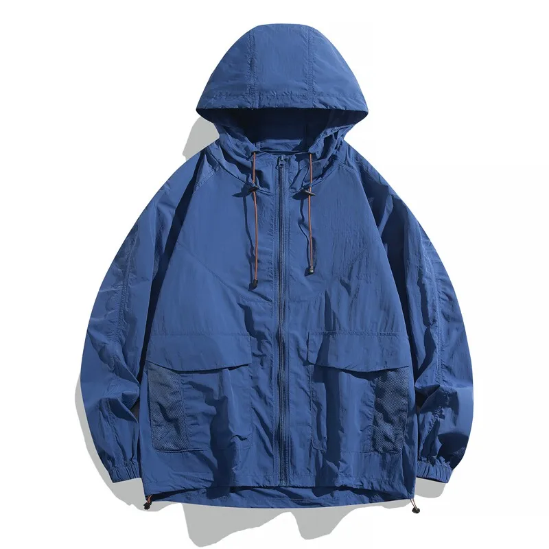 

2026 Summer Unisex Lightweight Breathable Jacket Men Loose Ice Silk Sun Protection Outerwear Sports Camping Fishing Hiking Coats