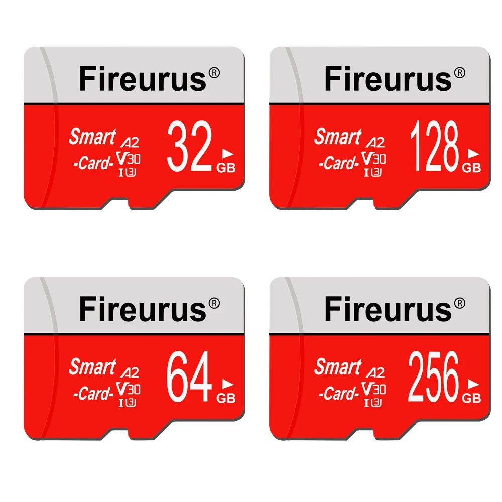 

Fireurus V30 256GB High Speed C10 U3 Memory Card For Camera Surveillance Equipment TF Card 32GB 64GB 128GB Capacity Mini TF Card
