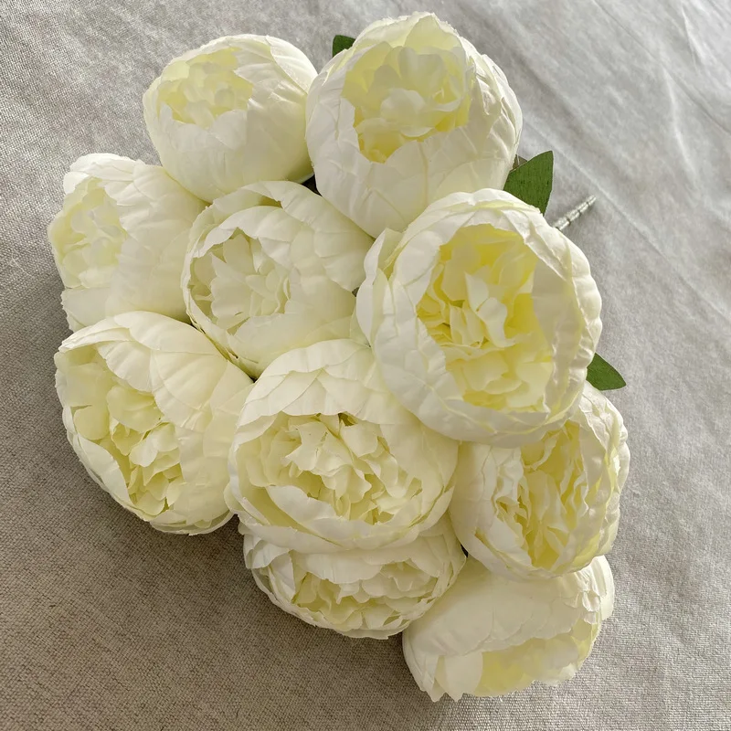 10 Köpfe große Knospe Seide Pfingstrose künstliche Blume Pfingstrose Brautstrauß Outdoor Hochzeit Dekor Home gefälschte Blume Valentinstag Geschenk – Detail 10