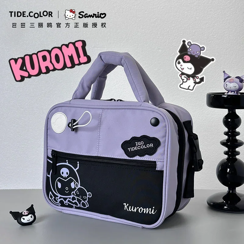 

Sanrio Kuruomi Shoulder Bag Large Capacity Portable Travel Storage Bag Carry Cosmetic Bag Fashion Temperament Handbag Send Women