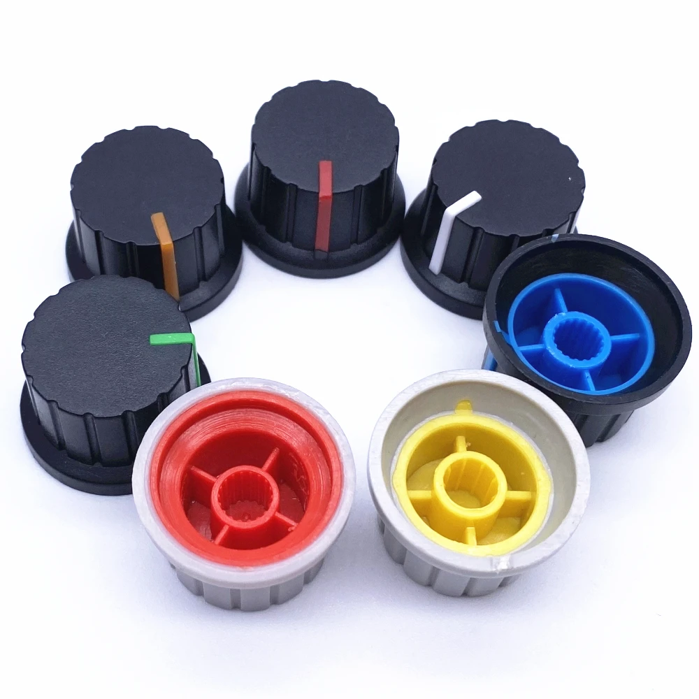 10PCS 24*15mm Potentiometer Knob 6mm Flower-axis Volume Control Knobs Knob for Encoder