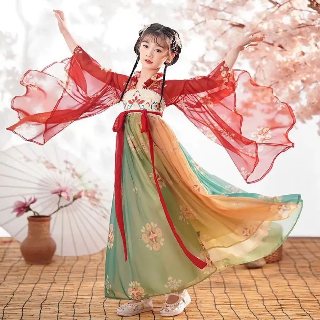Chinese Princess Dress for Girls - Fairy Tang Suit Hanfu Elegant Kids Gown Chinese New Year Dress Costumes for Girls 2026