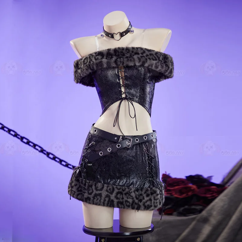 

Аниме Rozen Maiden Косплей Костюм Suigintou Mercury Lampe Женское Y2K Леопардовое Готическое Платье Наряды Рождество Хэллоуин вечерние комплект