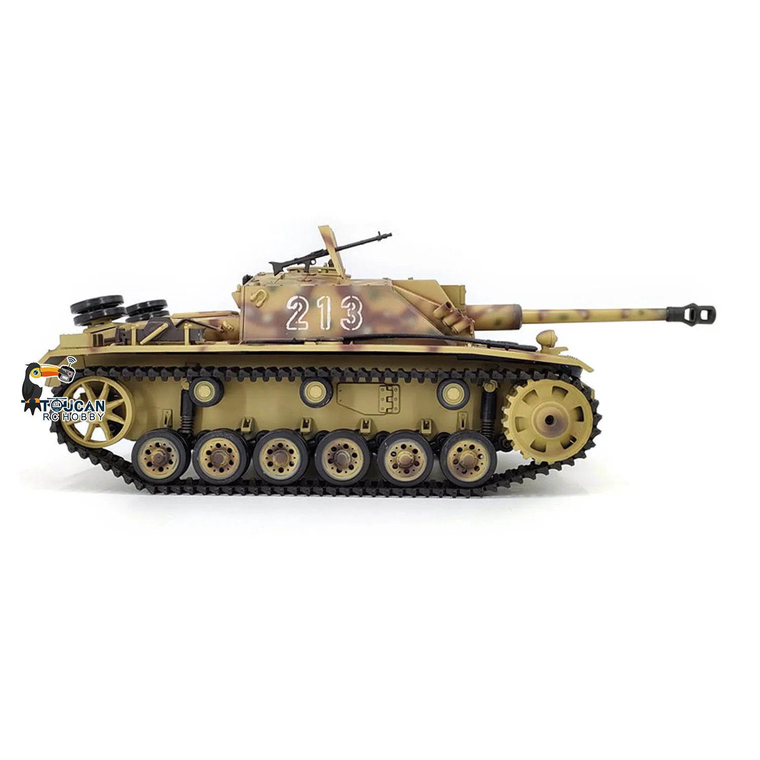 3868 Henglong 1/16 7.0 Plastik RC Panzer Stug III RTR Militärmodell BB IR Stahlgetriebe Funksteuerung 1800mAh Akku Soundeffekte Spielzeug