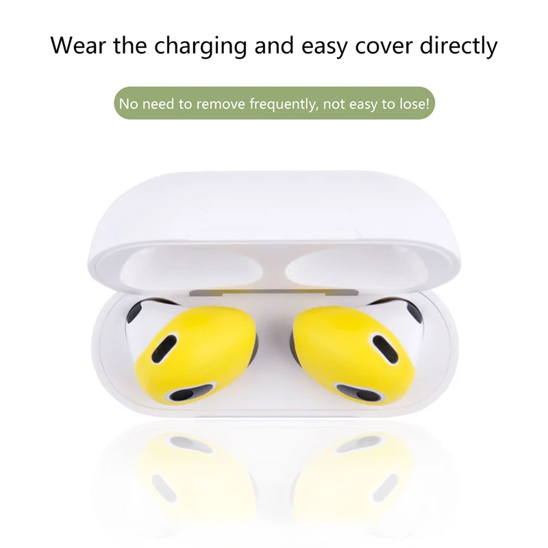 1pair Cover For AirPods 3 3rd Silicone Protective Case Skin Covers Earpads For AirPods 3 Generation Cover Tips Accessories