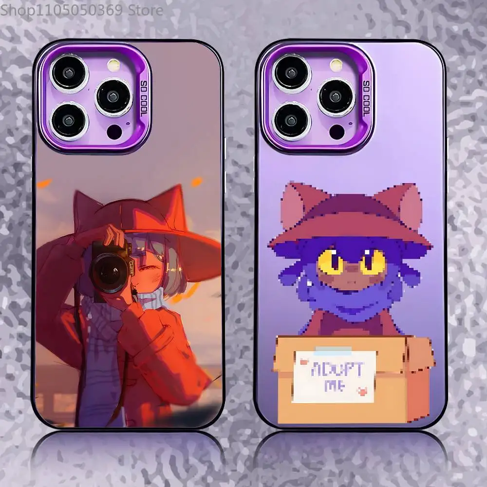 O-Oneshot Niko Phone Case For iPhone 17,16,15,14,13,12,11,Pro,Air,Max,Plus,Mini,E Purple Matte Shockproof Cover