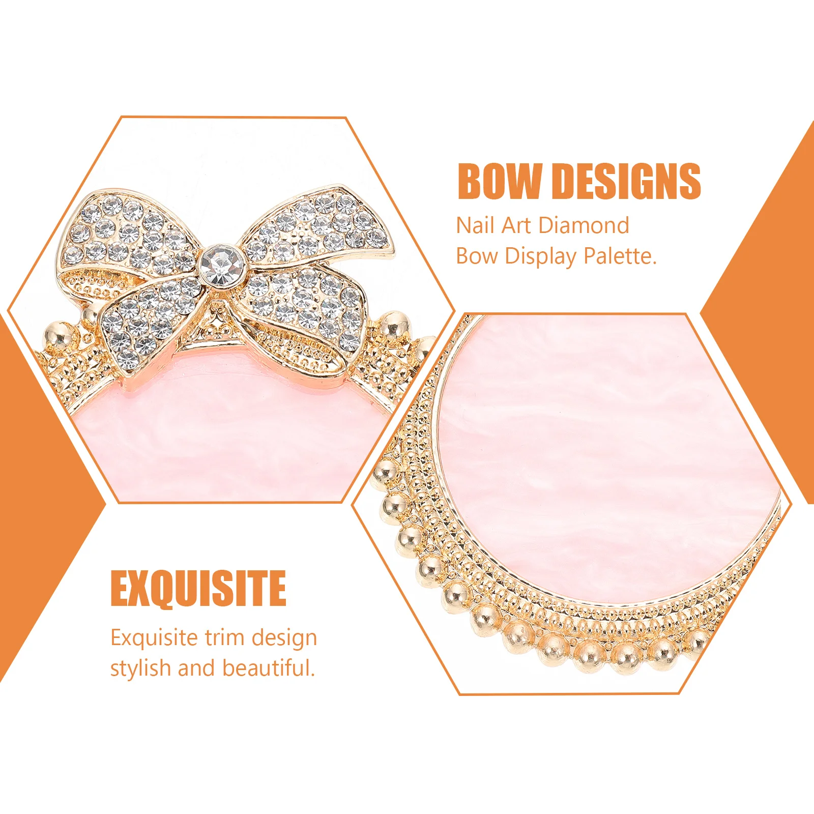 Placa mezcladora de colores, decoración de diamantes de imitación, marco Vintage, paleta de manicura para decoración de uñas, paleta de pintura, bandeja mezcladora de pigmentos DIY, pintura