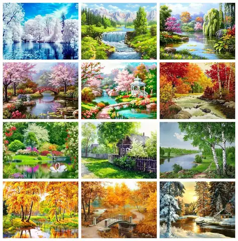 Spring Winter Diamond Painting Landscape huacan