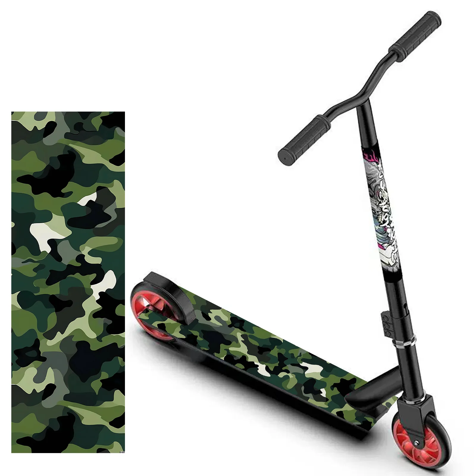

Наклейка на самокат с камуфляжным рисунком, декоративная наклейка для самоката DIY/подходит для самокатов/портативных складных самокатов/тяжелых самокатов