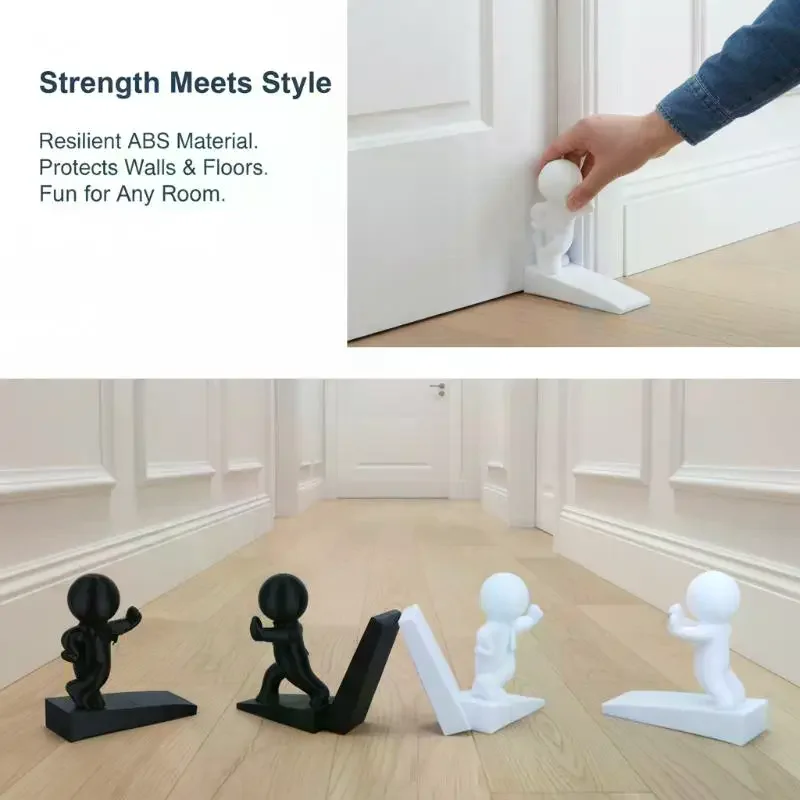 Action Figure Style Cartoon Door Stop Non-slip Decorative Shockproof Door Bumper for Home Bedroom Use