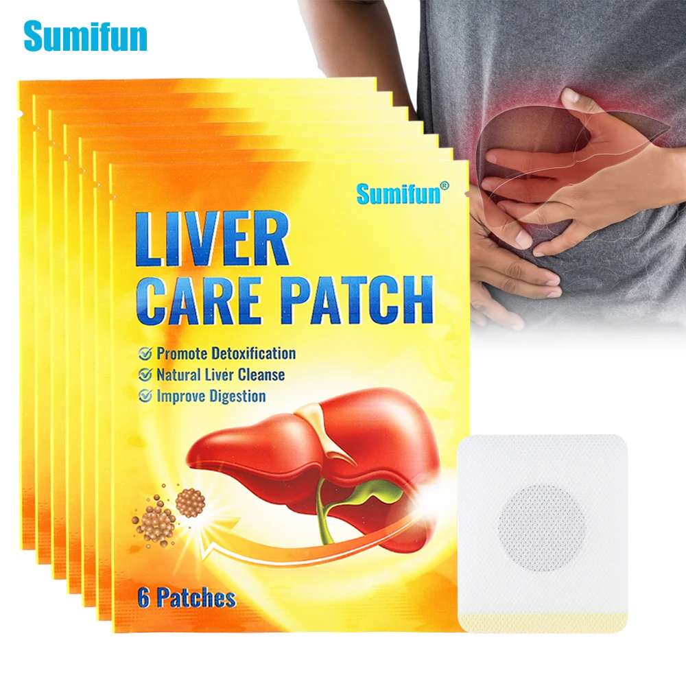 

6/24/36Pcs Sumifun Liver Care Patches Natural Liver Cleanse Body Detox Sticker Promote Digestion Massage Herbal Medical Plaster