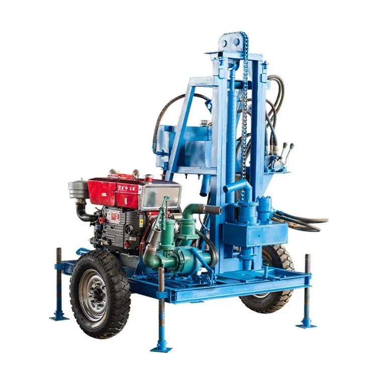 Hot Sale Mini Mobile Compressor Portable Hydraulic Bore Water Well Drilling Machine