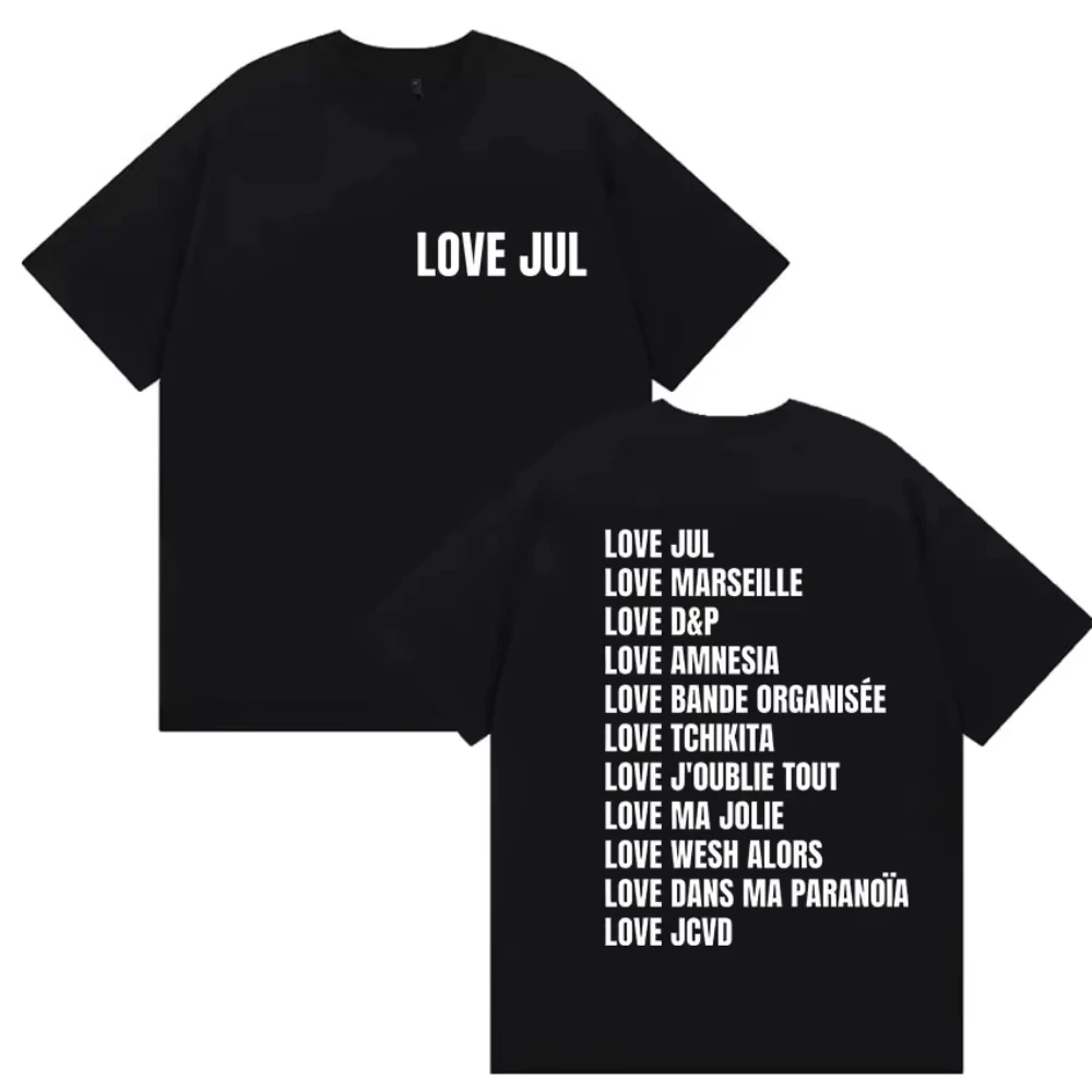 Camisetas con Estampado del Álbum 2026 del Rapero Love Jul France, Camisetas Vintage de Moda para Hombre y Mujer, Camisetas de Manga Corta Casuales de Algodón Oversize