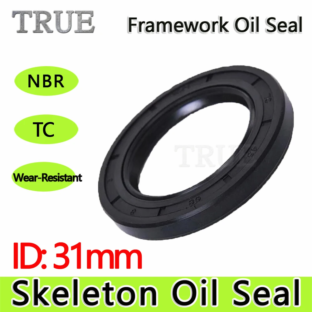 NBR Skeleton Shaft Framework Oil Seal Gasket Radial Shaft Ring TC 31x42x8 31x45x7 31x47x7 31x49x7 31x50x8 31x52x6