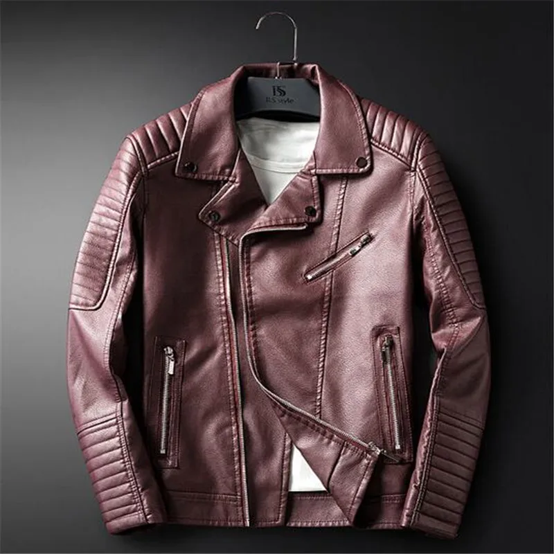 New Sheepskin Genuine Leather Jacket Oblique Zipper Fashion Motocycle Slim Jackets Soft Spring and Autum Clothing Short Coat