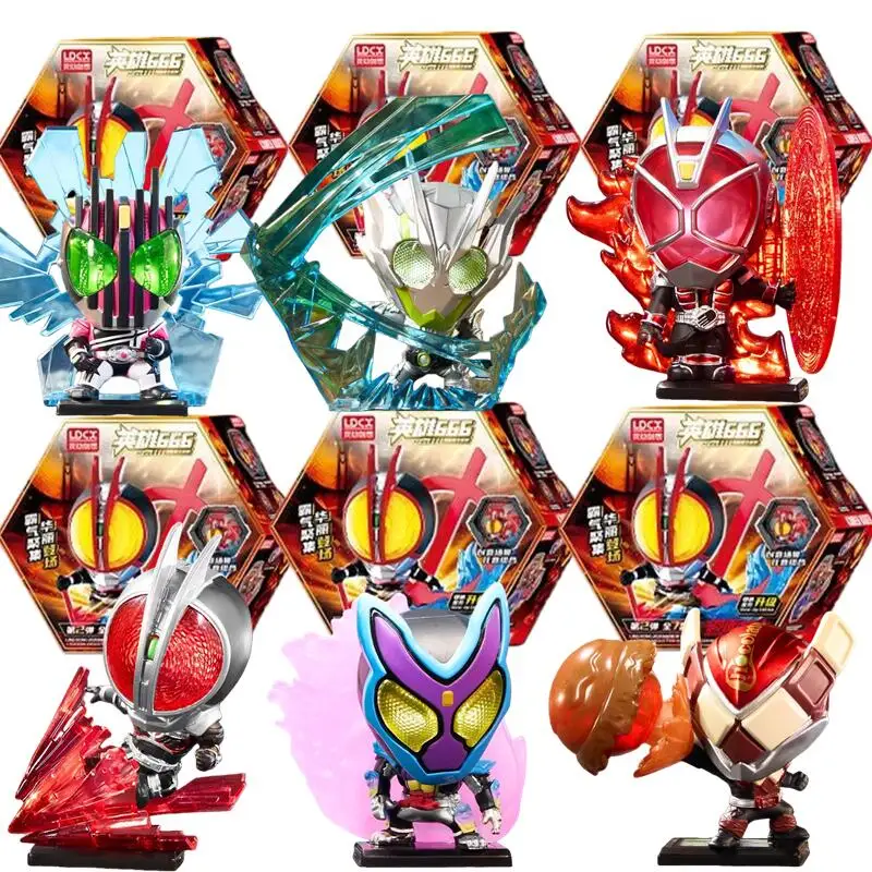 

Набор фигурок LDCX Kamen Rider Heroes 666 Series Blind Box: Куга, Рюки, Рыцарь — модель для декора рабочего стола, игрушка, подарок