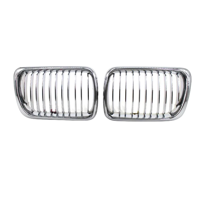 

Передняя решетка для подтяжки почек, полностью хромированная, серебристая решетка для подтяжки лица для BMW 3 серии E36 1997-1999 318i 320 323 328 аксессуары