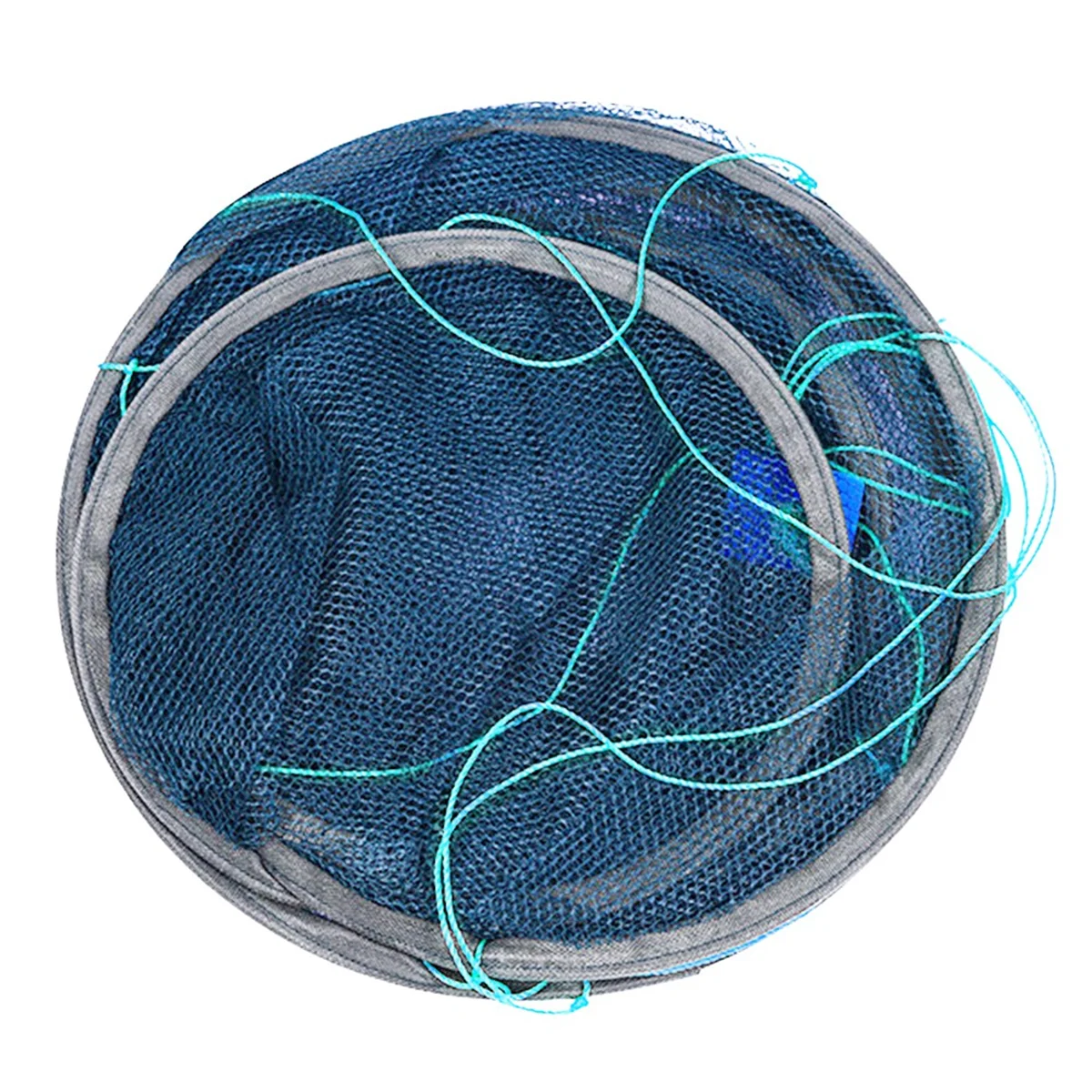 Foldable Drop Net Fishing Landing Nets Crayfish Shrimp Catcher Prawn Bait Crab Shrimp Pier Harbour Pond Mesh 150cm