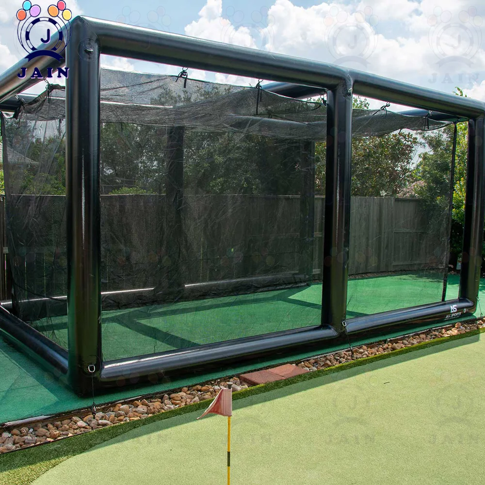 Inflatable Indoor Outdoor Golf Practice Swing Simulator Net Cage, Inflatable Golf Hitting Bay With Pump For Hitting and Pitching