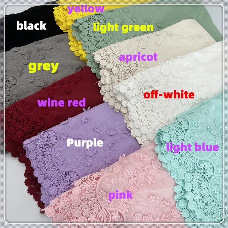 New cotton color three-dimensional embroidery fabric Lolita skirt clothing fabric home curtain decoration 1.3 meters wide