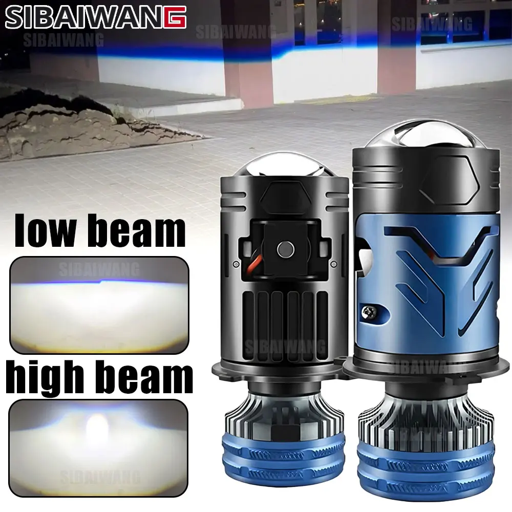 

High Power Motorcycle H4 LED Headlight Canbus 4800W Automobiles Hi/Lo Lens h4 Led Headlamp Turbo fan Fog Lamp 12V 24V 480000ML