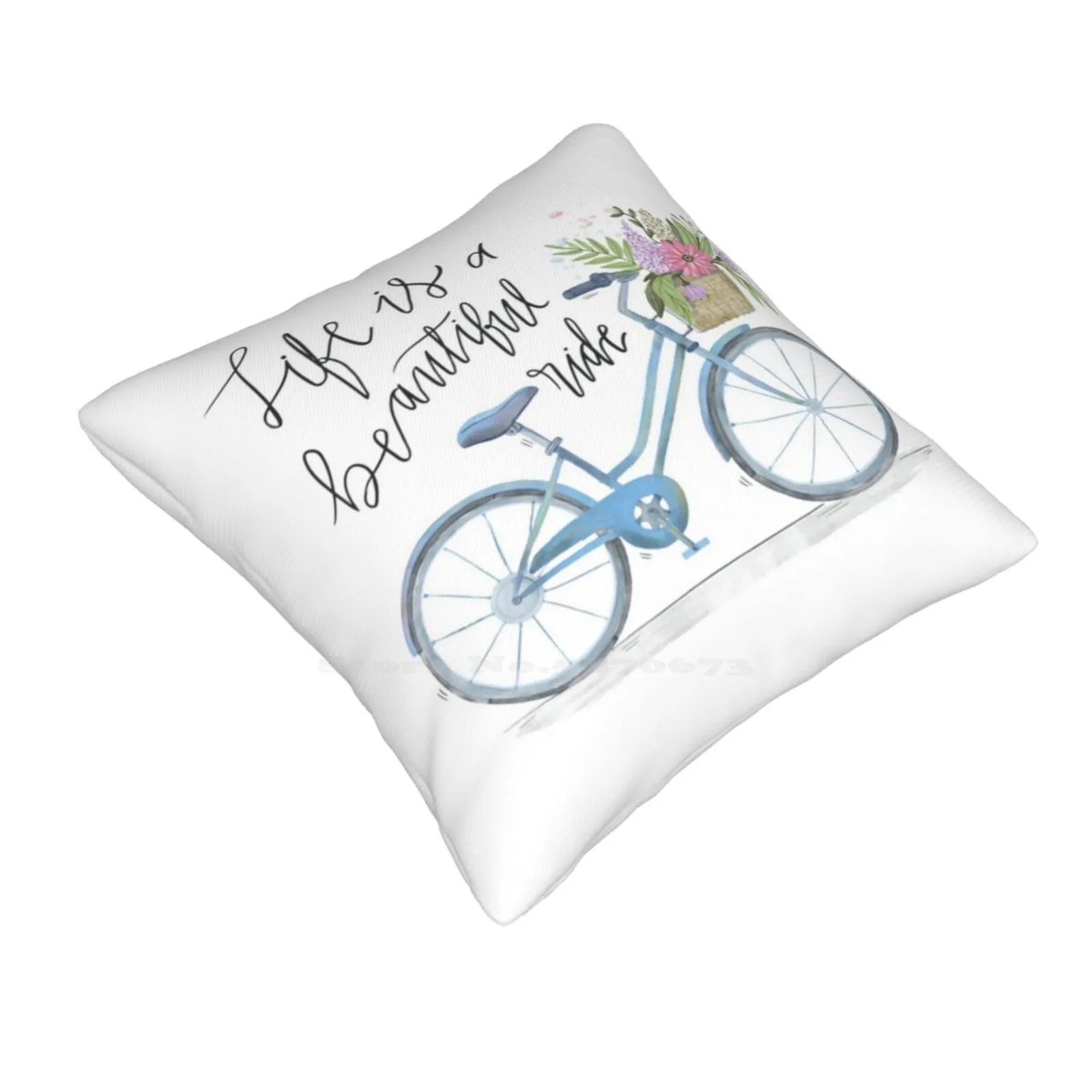 Life Is A Beautiful Ride Bedroom Office Hug Pillowcase Yoga Bicycle Lover Bicycle Artwork Bicycle Designs Bicycle Riding Art