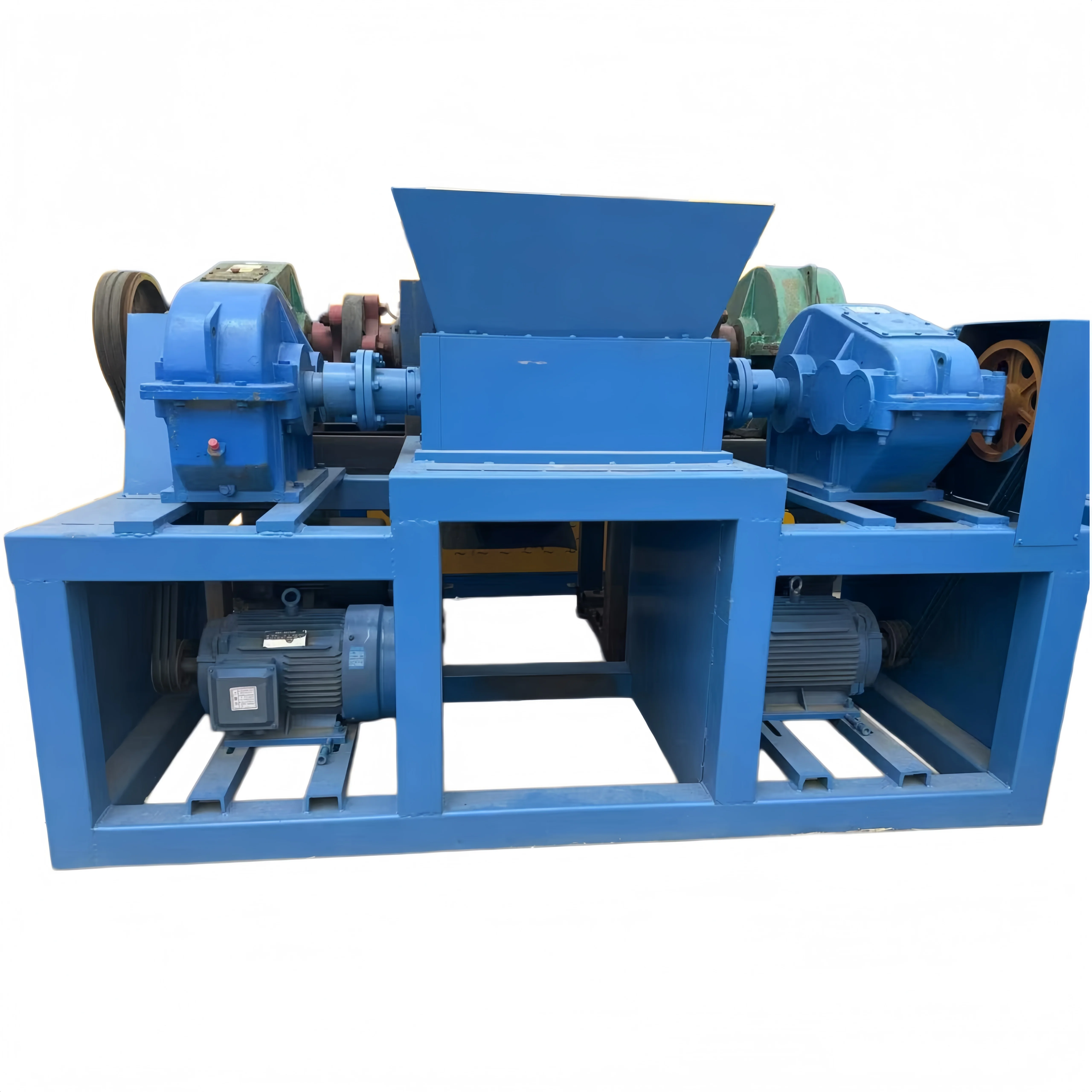 Multi Purpose Industrial Dual Axis Shredder Solid Waste Metal Wood Plastic Tire Leather Recycling Machine Crusher