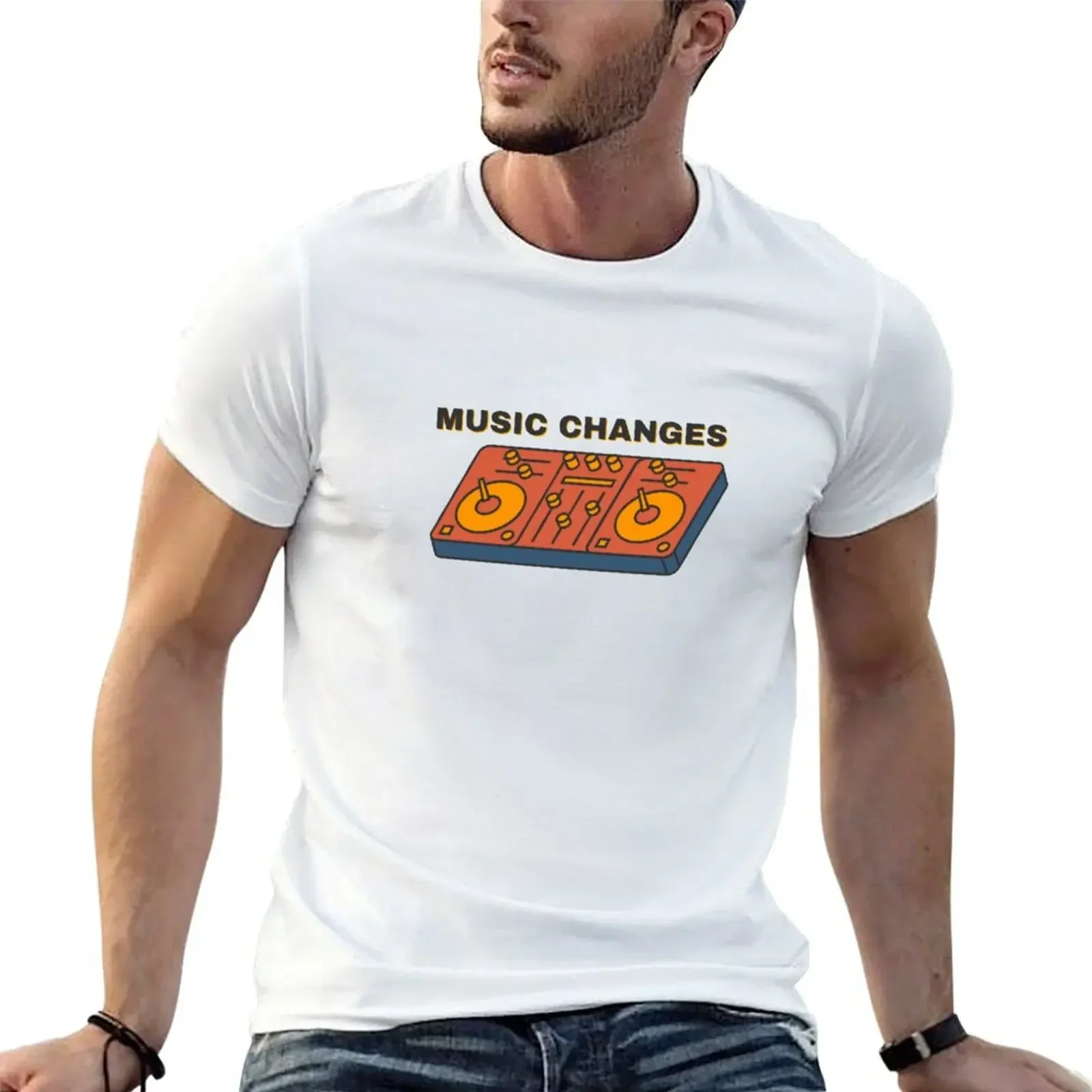 

-Music changes- T-Shirt cute tops designer shirts blanks mens t shirts