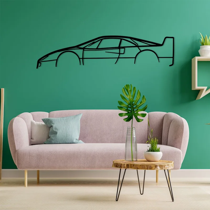 Sports Car Design Wrought Iron Wall Hanging Metal Iron Crafts Wall Decoration Living Room Bedroom Home Decor Accessories