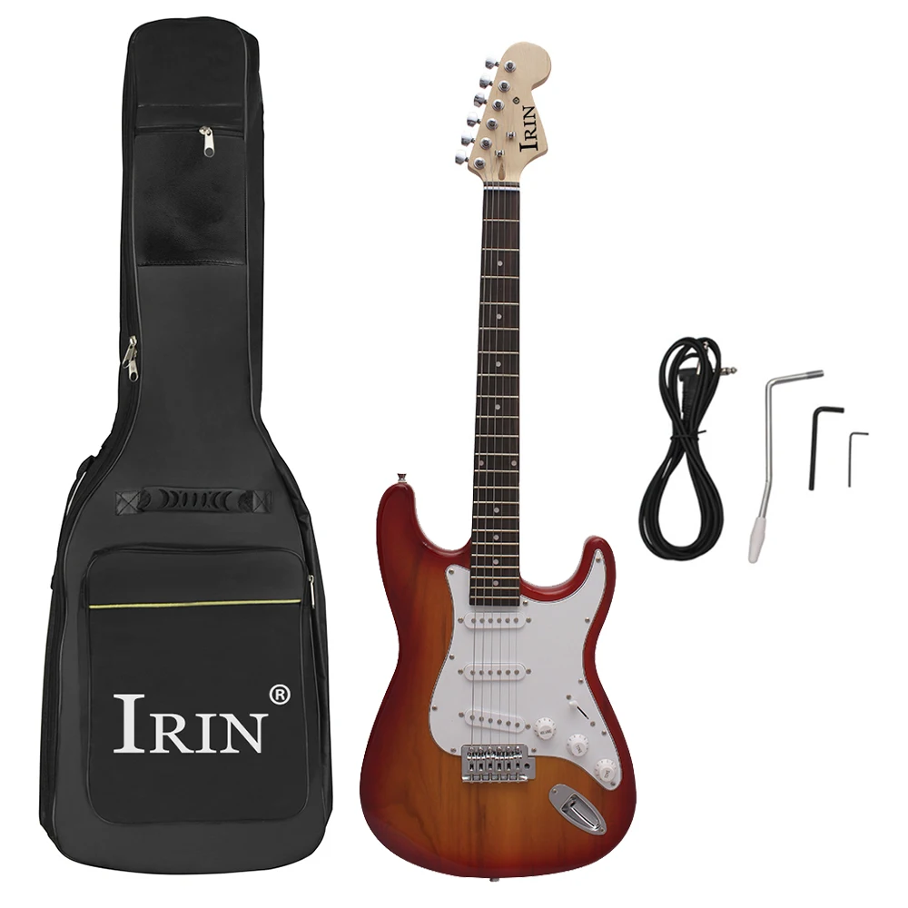 

IRIN 6 Strings 22 Frets ST Electric Guitar 39 Inch Maple Body Neck Electric Guitarra With Necessary Guitar Parts & Accessories