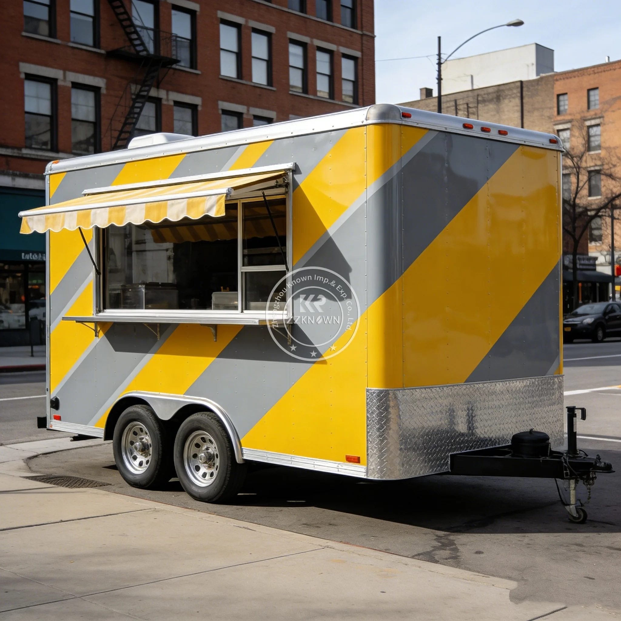 

Customized Mobile Food Kiosk Outdoor Street Food Vending Cart with Sink And Cabinets for Business Travel Food Truck