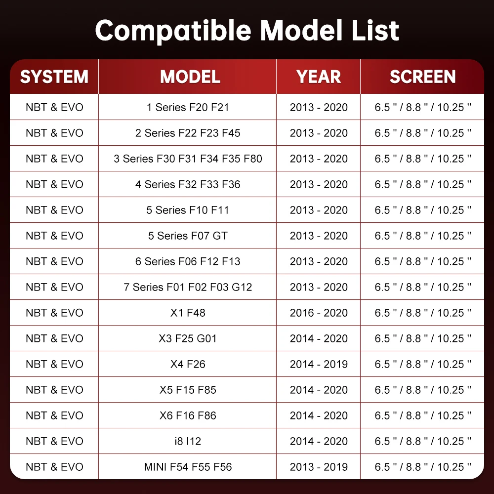 RoadTop Wireless CarPlay for BMW NBT EVO 1 2 3 4 5 6 7 Series X1 X3 X4 X5 X6 MINI F56 F15 F16 F25 F26 F48 F10 F22 F20 F30 F32
