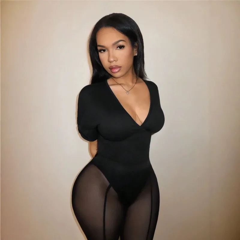 KEXU 2026 New Trendy Black Thin Stockings Sexy Perspective Skinny Base Pants Tight Sheer Leggings