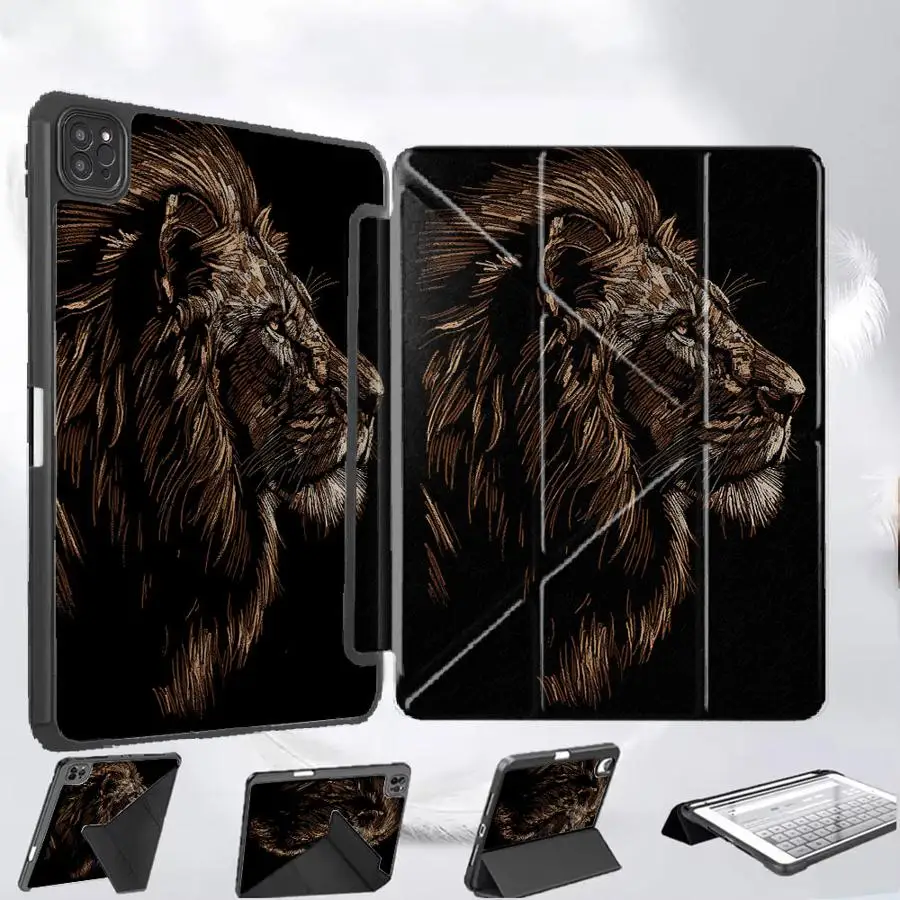 

Чехол-подставка Cool Lion для планшетов iPad Mini 6, 7, Pro 2025, Air 4, 5, M3, M2, M4, 11-дюймовых Pro 11-го, 10-го, 9-го, 8-го, 7-го поколений, 12.9-дюймовых моделей