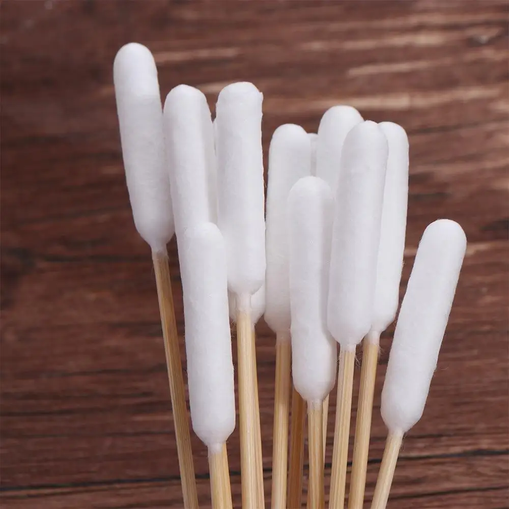 50pcs 15cm Pet Cotton Swabs Single-head Dirt Removal Cotton Swabs Dog Wash Ear Stick Disposable Pet Ear Wash Cotton Ball