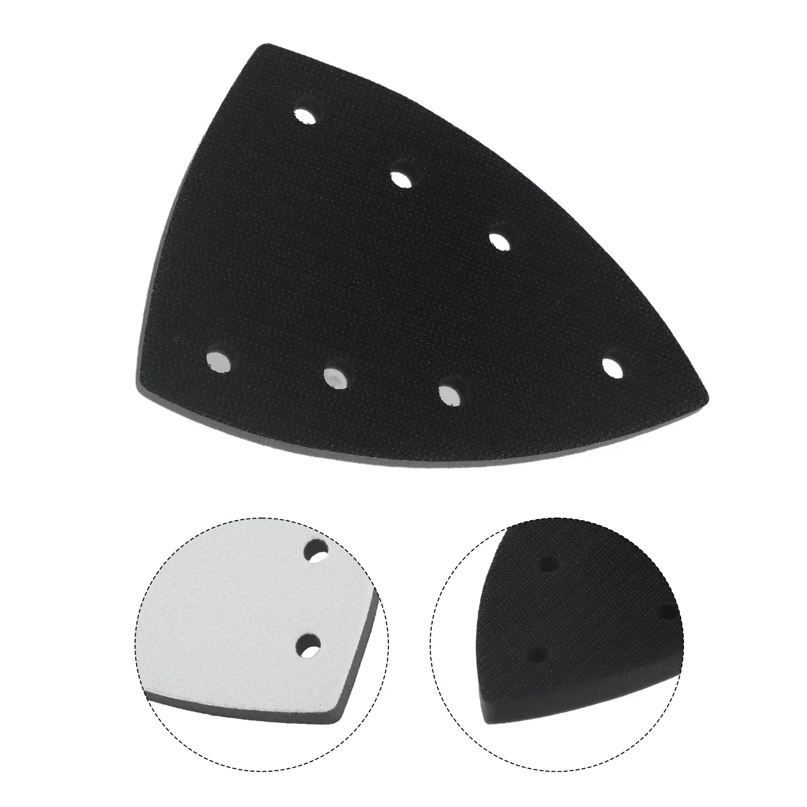 2pcs Sanding Pad Hook And Loop Triangle Sanding Pad 7 Hole Sandpaper Backing Pad For Triangular Sander Polishing Abrasives Tools