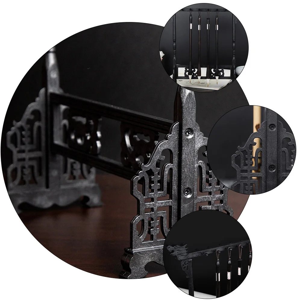 

Chinese Brush Hanging Rack Detachable Brush Pen Holder Desktop Decor Safe Durable Easy Office Supplies