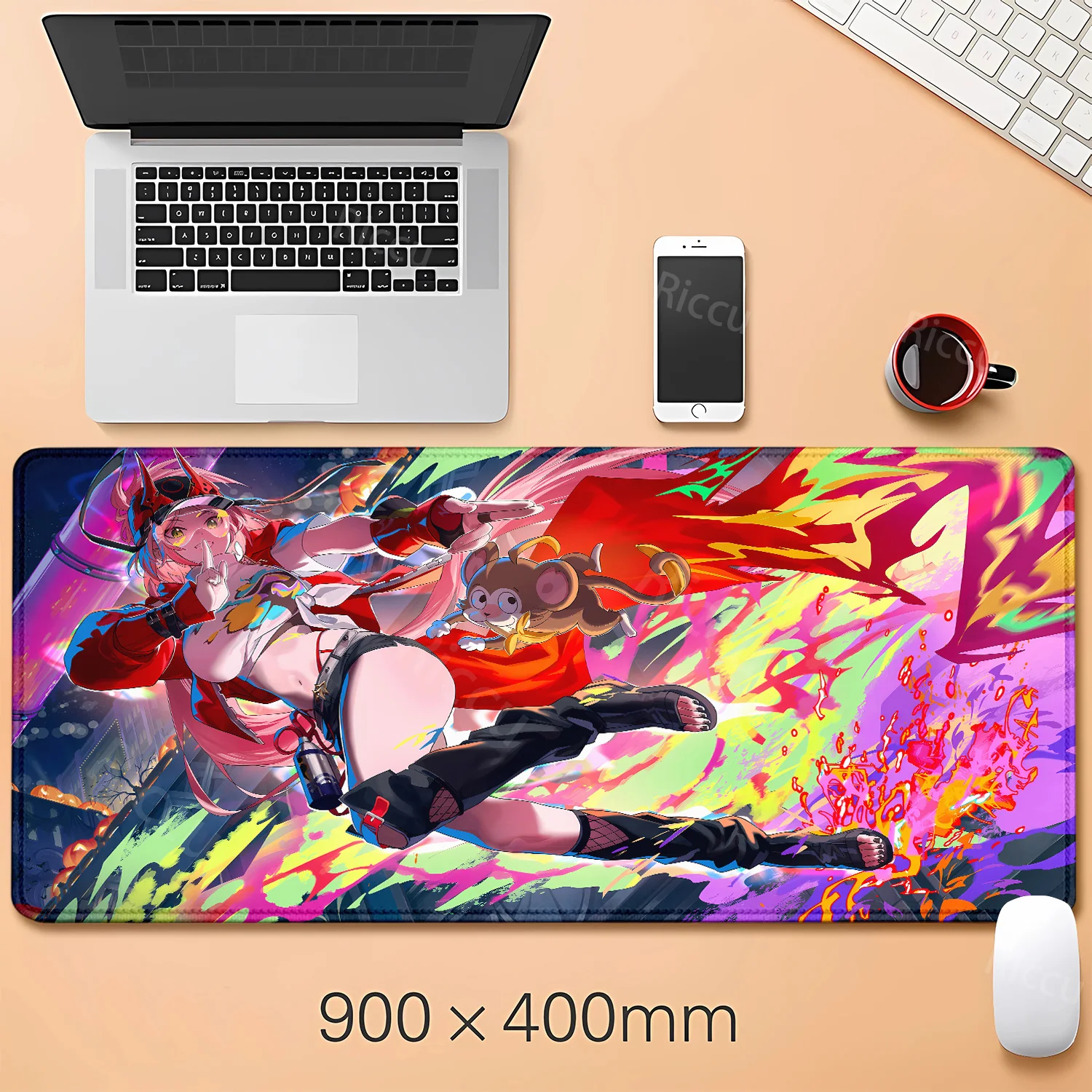 

mouse pad XXL Non Slip Rubber Colorful mousepad Laptop Honkai Star Rail Rappa Keyboard Rug PC Anime Girl Gamer Cabinet Desk Mat