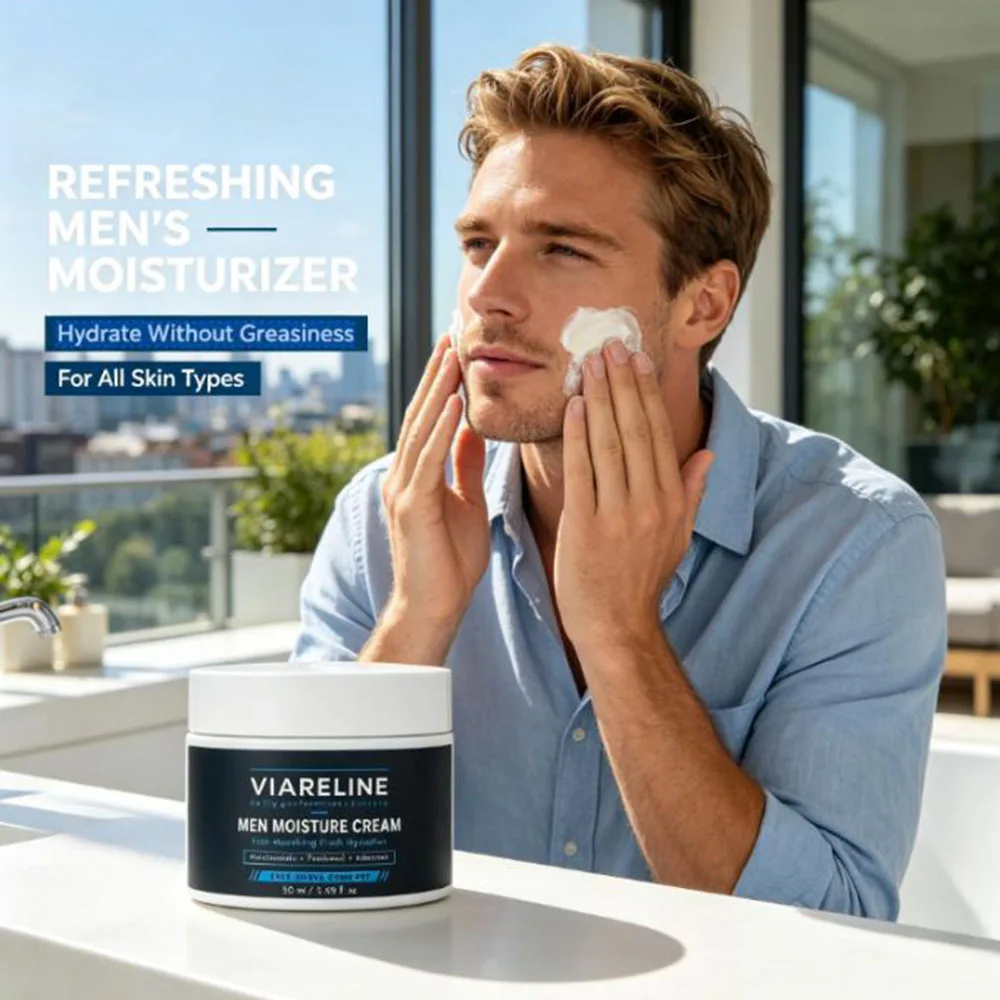 Men's oil control and moisturizing face cream, with refreshing and moisturizing formula, can relieve dry and tight skin, and pro